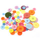 Mixed Colours Buttons in Mixed Sizes - 100g Bag